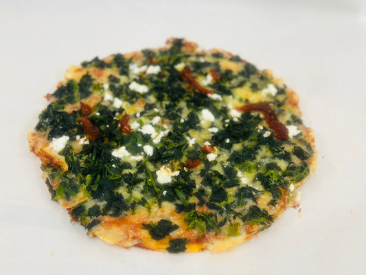 Spinach, Feta, and Tomato Pizza