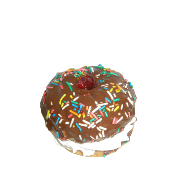Choc Topped Cream Donut